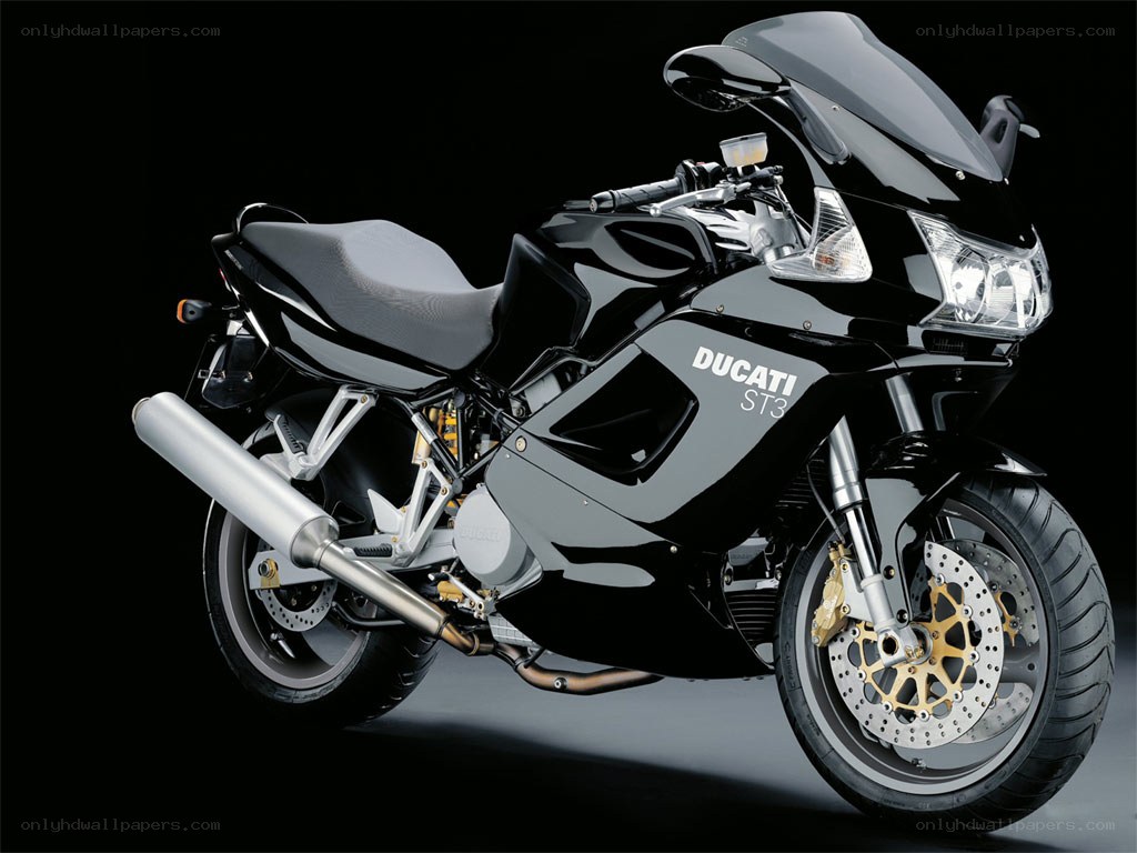 Black Ducati ST3 motorcycle