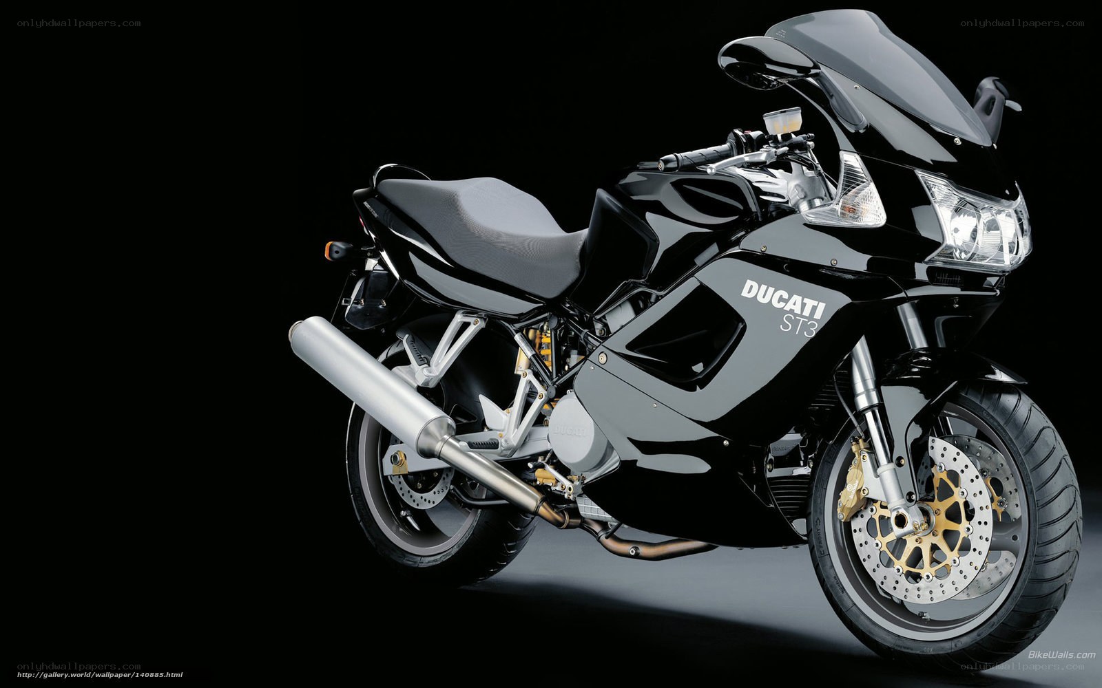 Black Ducati ST3 motorcycle