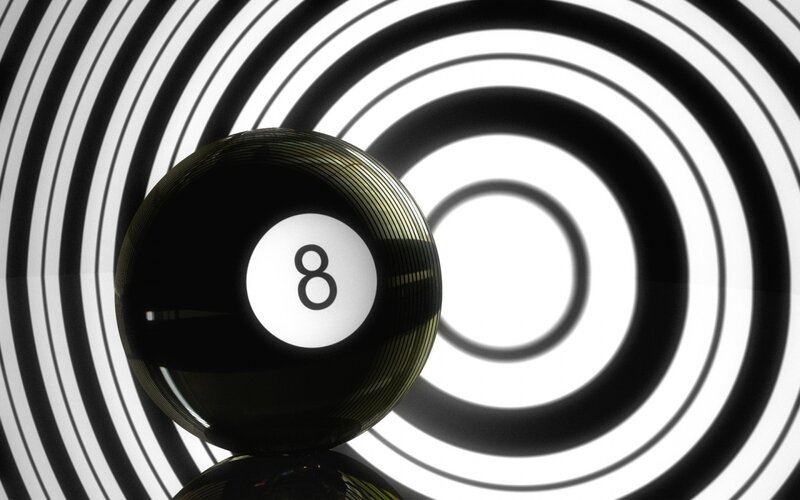 Black Eight Ball — Abstract, 3d Render