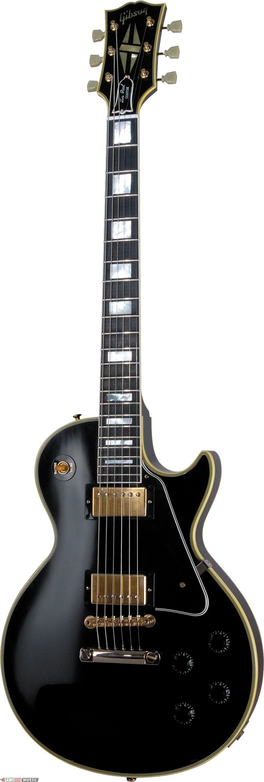 black electric guitar