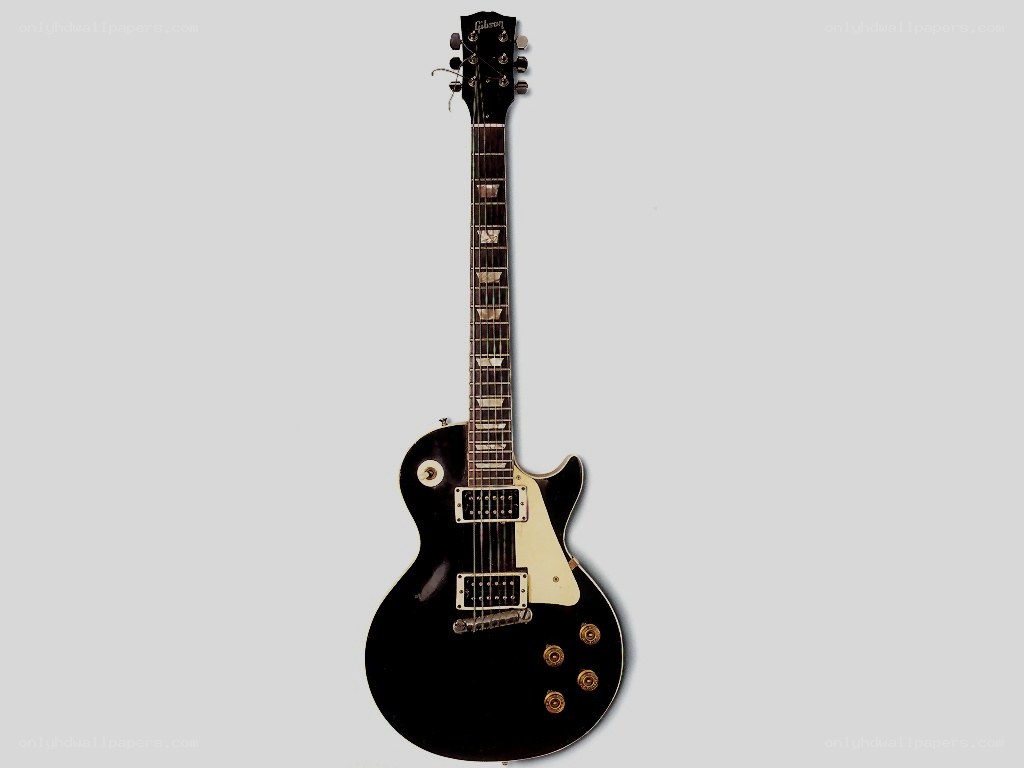 black electric guitar