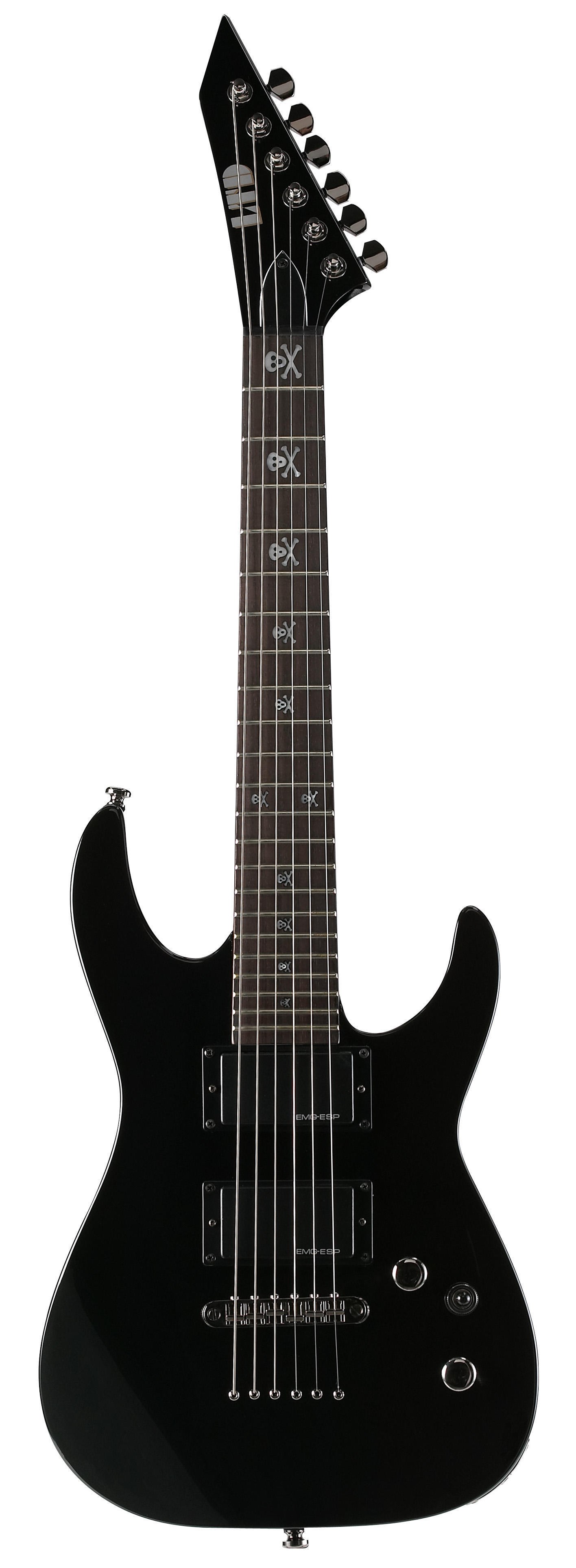 black electric guitar