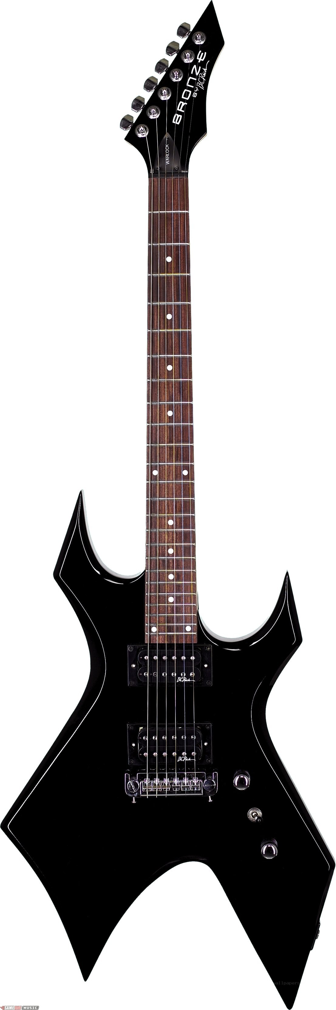 black electric guitar