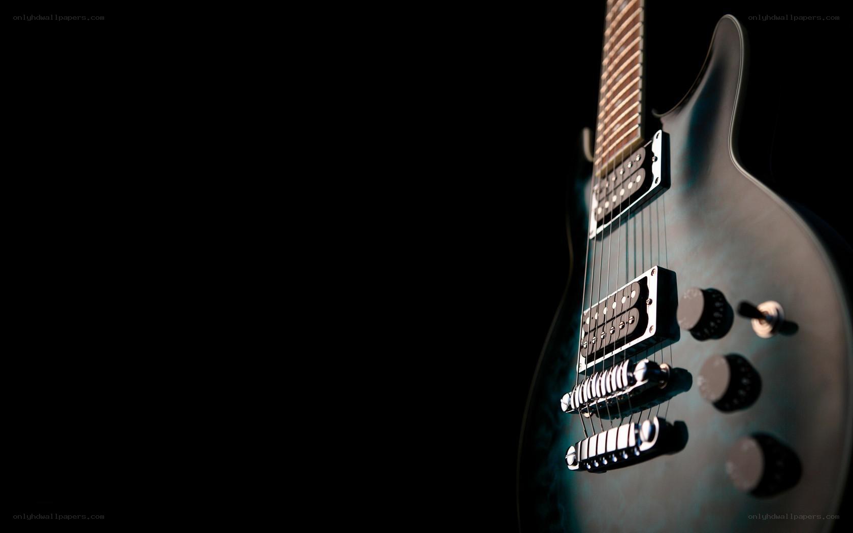 black electric guitar