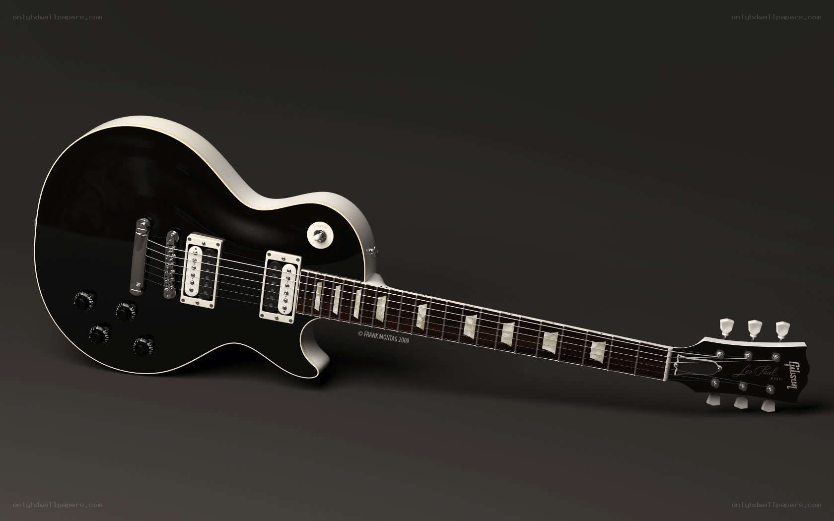 Black electric guitar