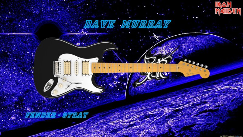 Black Electric Guitar — Blue