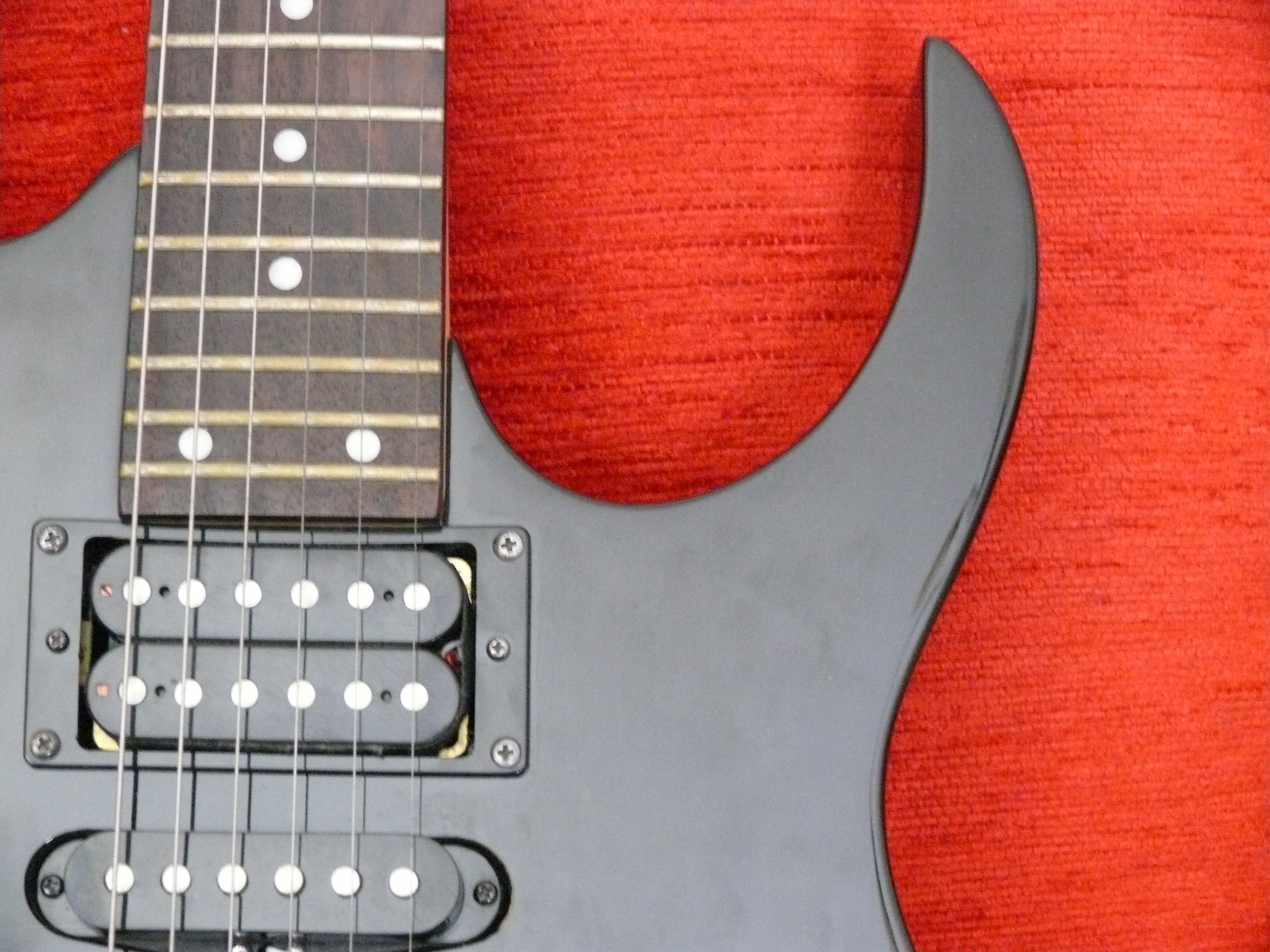 black electric guitar body