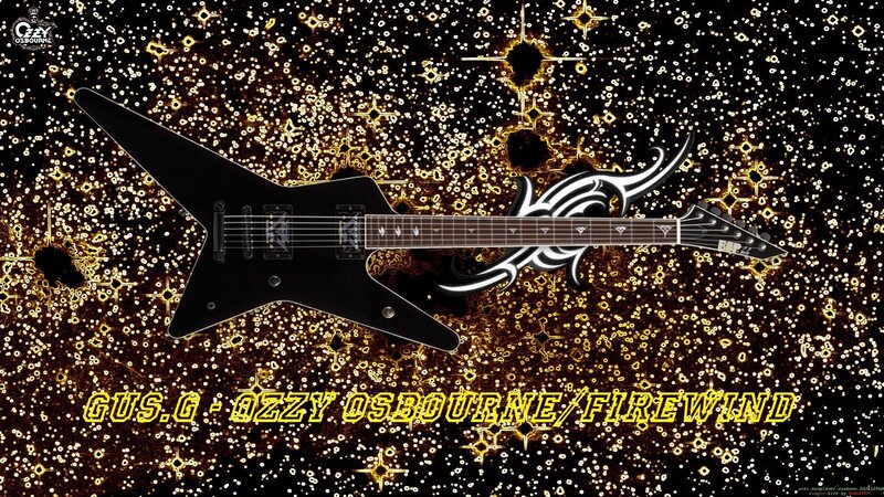 Black Electric Guitar — Dramatic, Digital Art, Stars, Text