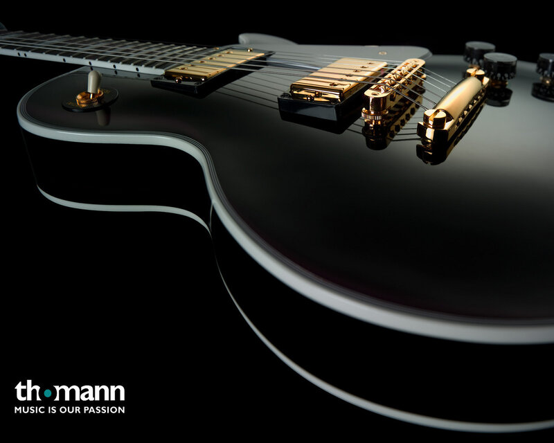 Black Electric Guitar — Dramatic, Photograph, Pickups, Strings