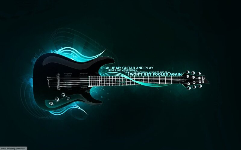 Black Electric Guitar — Energetic