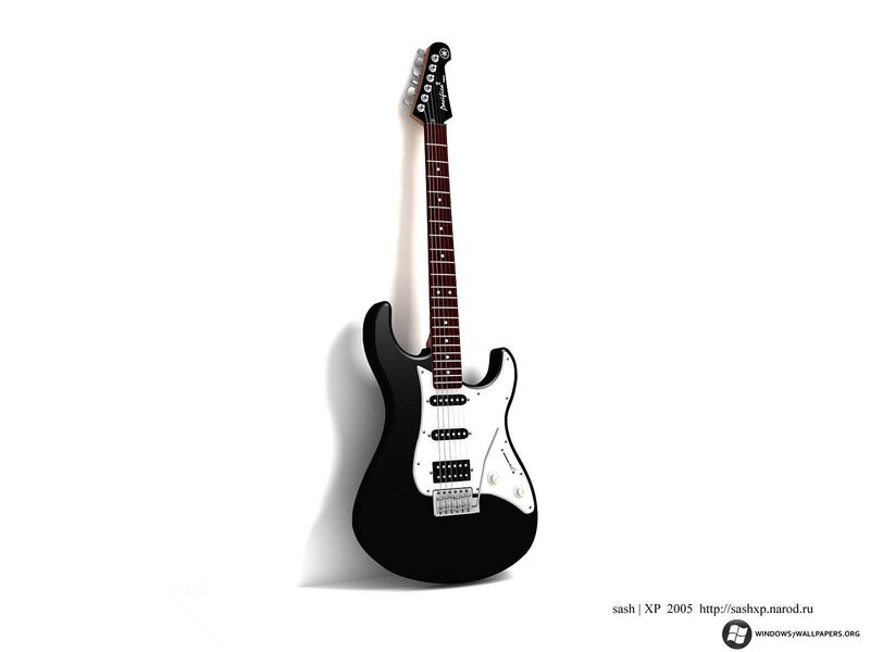 Black Electric Guitar — Neutral, 3d Render