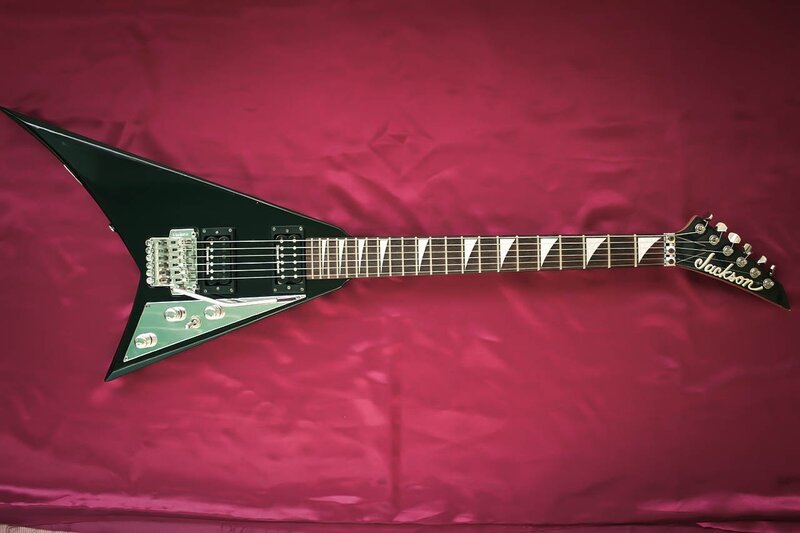 Black Electric Guitar — Neutral, Photograph, Guitar Neck, Headstock