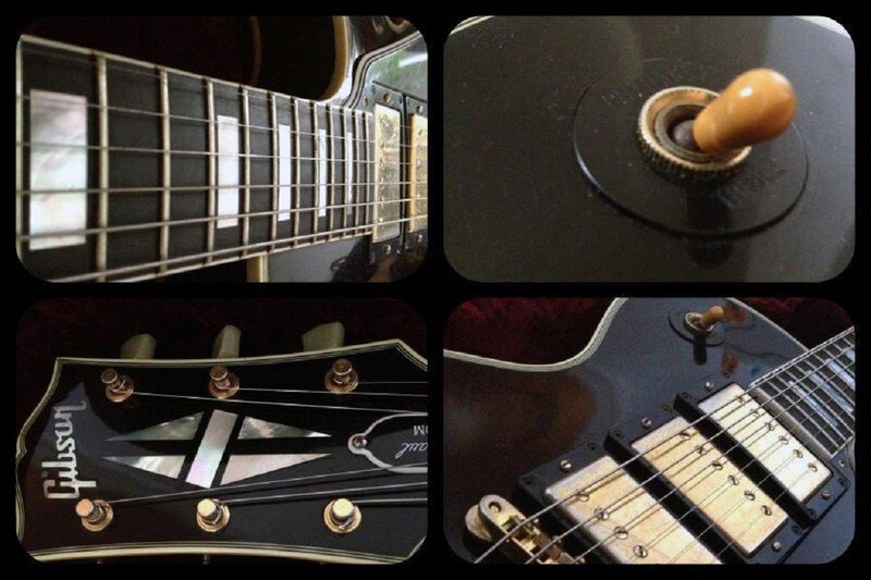 Black Electric Guitar — Neutral, Photograph, Guitar Neck