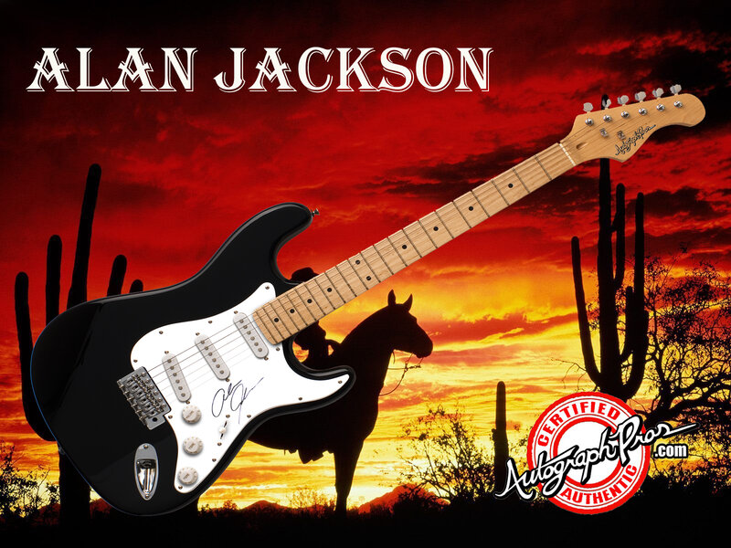Black Electric Guitar — Red