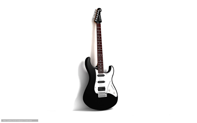black electric guitar