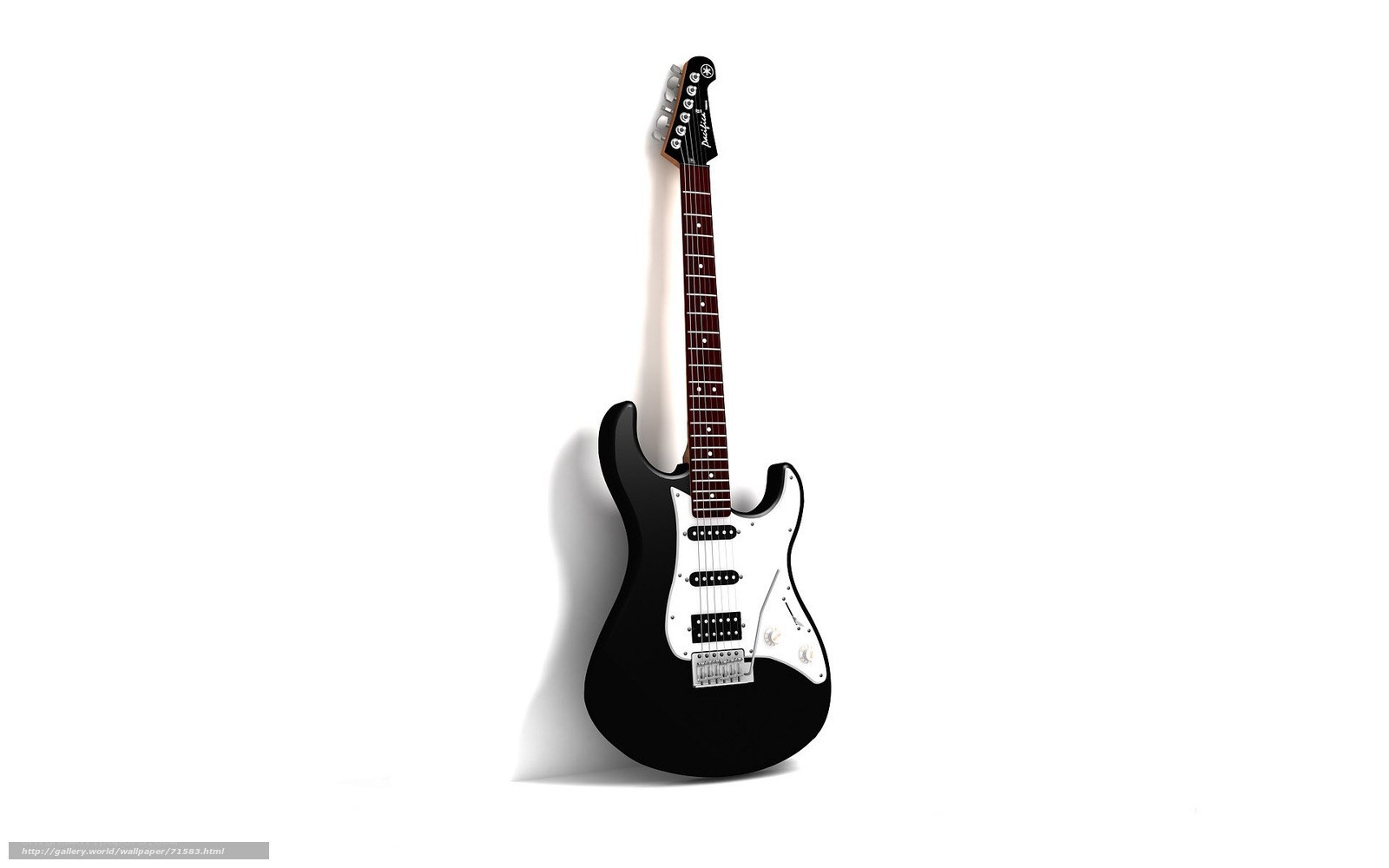black electric guitar