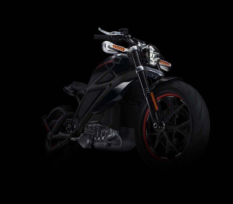 Black Electric Motorcycle