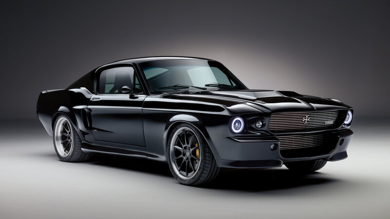 Black Electric Muscle Car