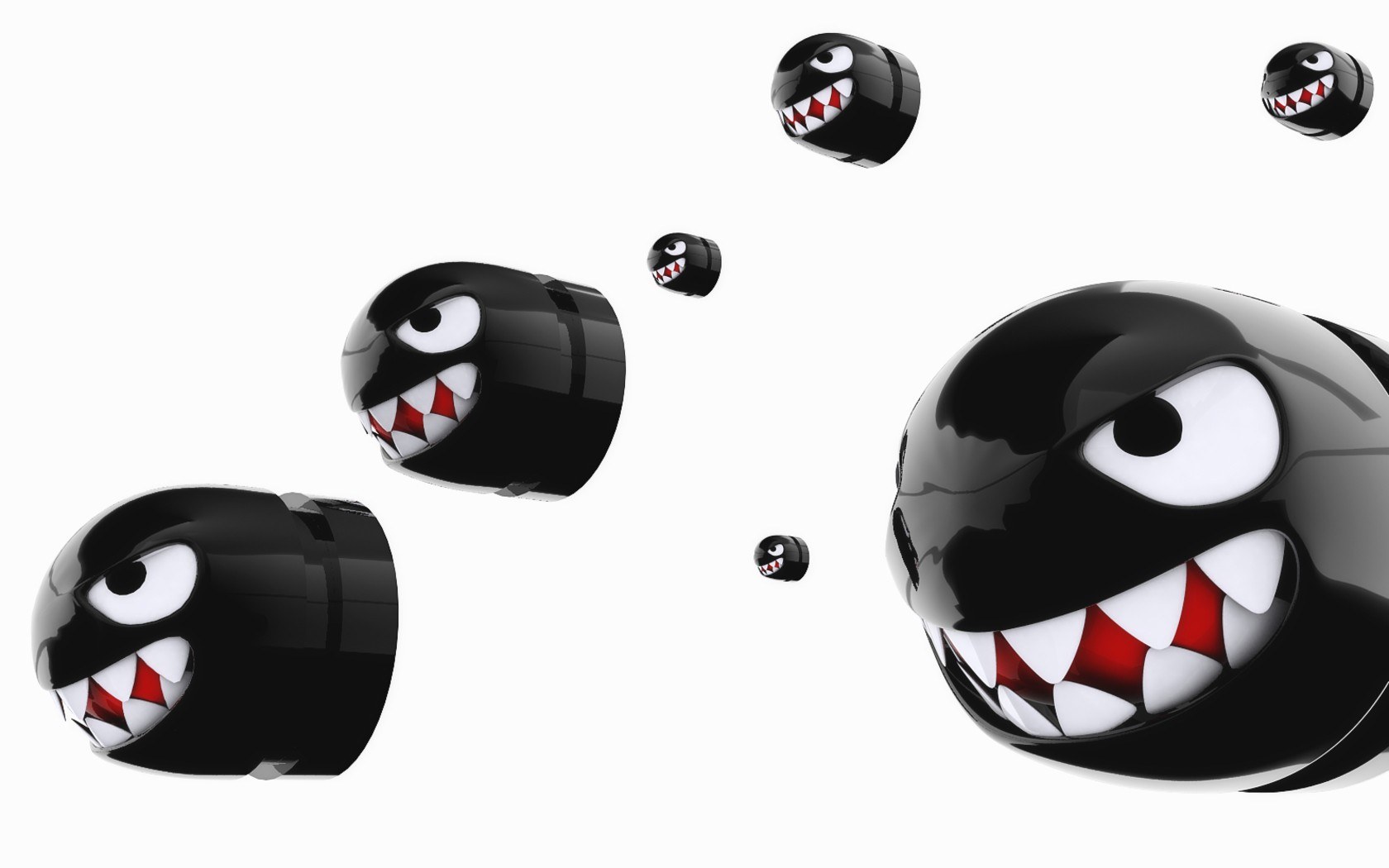 Black enemies from a video game
