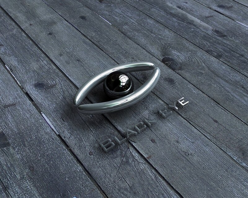 Black Eye logo on wood