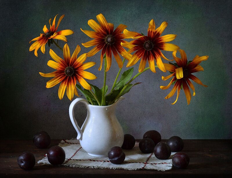 Black-eyed Susans in Pitcher