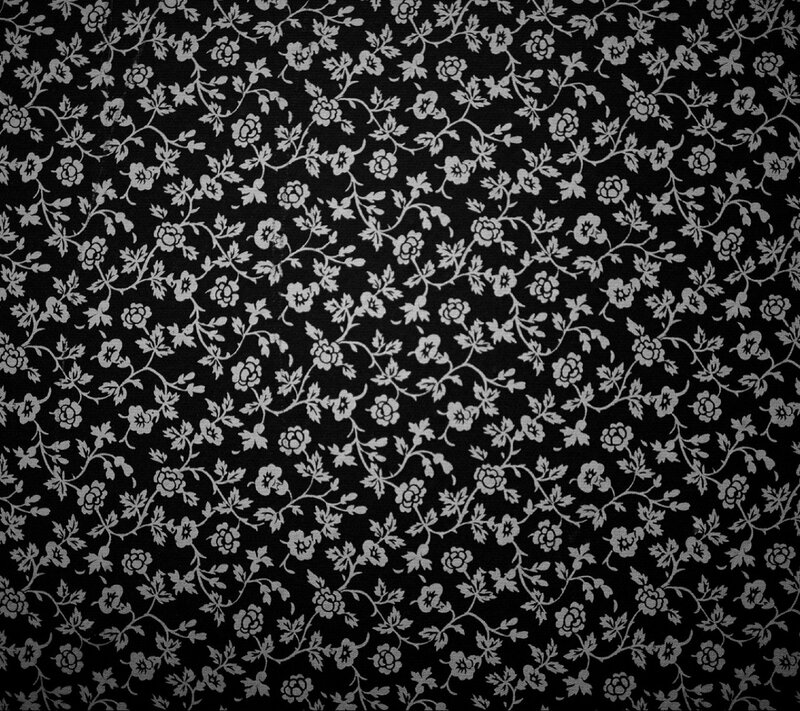 Black Fabric with Floral Pattern