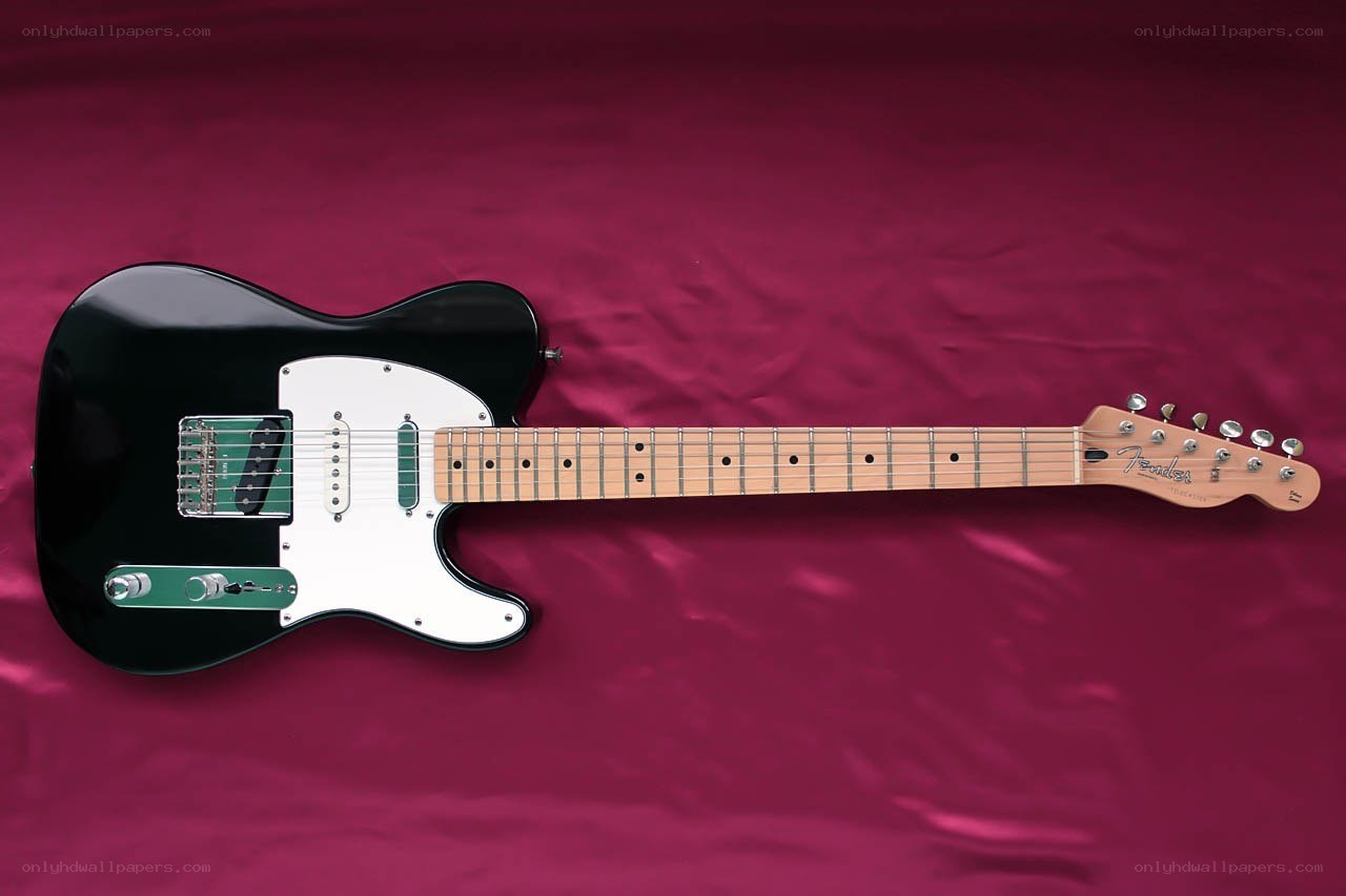 black fender telecaster guitar