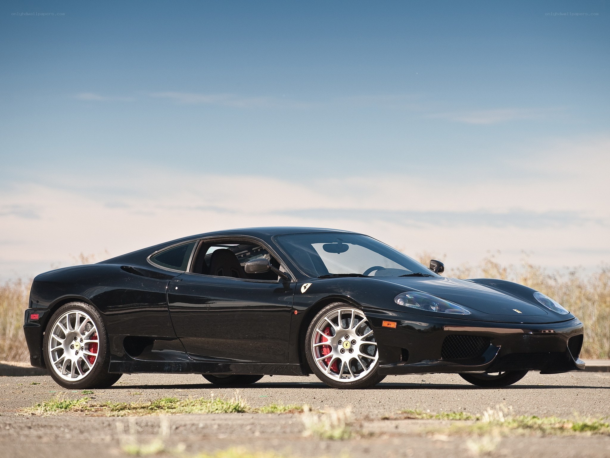 Black Ferrari 360 sports car