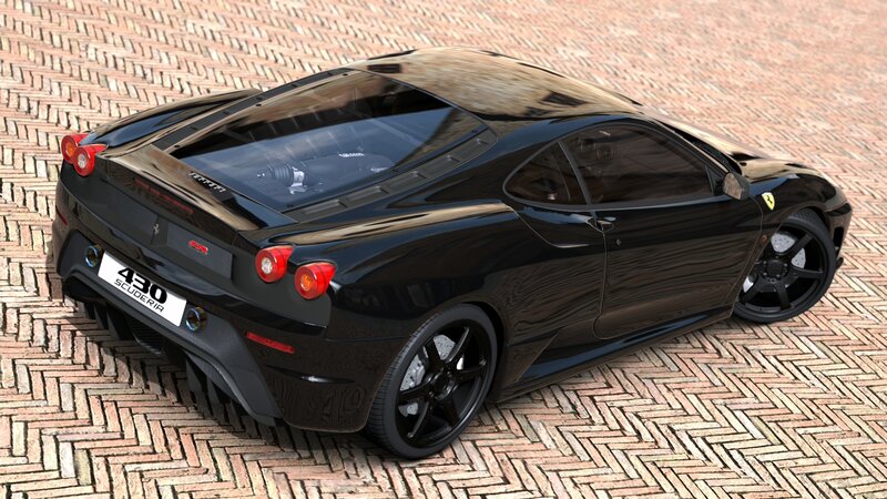 Black Ferrari 430 Scuderia — Static