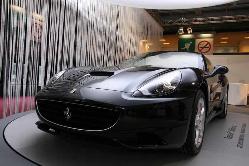 Black Ferrari California on display