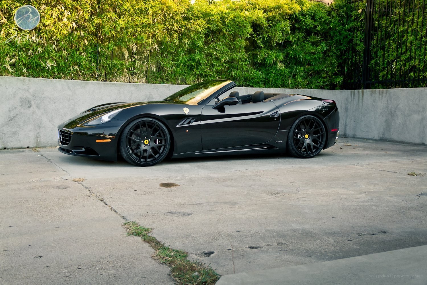 Black Ferrari California parked