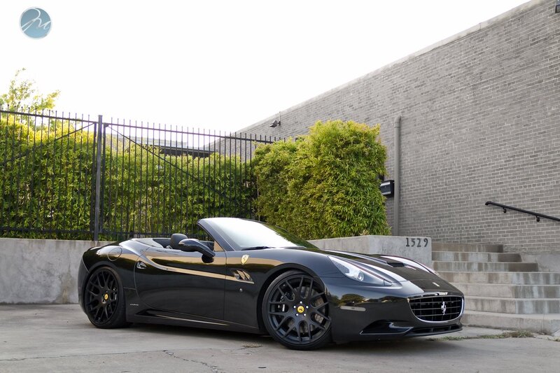 Black Ferrari California parked