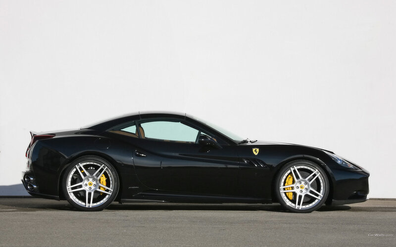 black ferrari california sports car