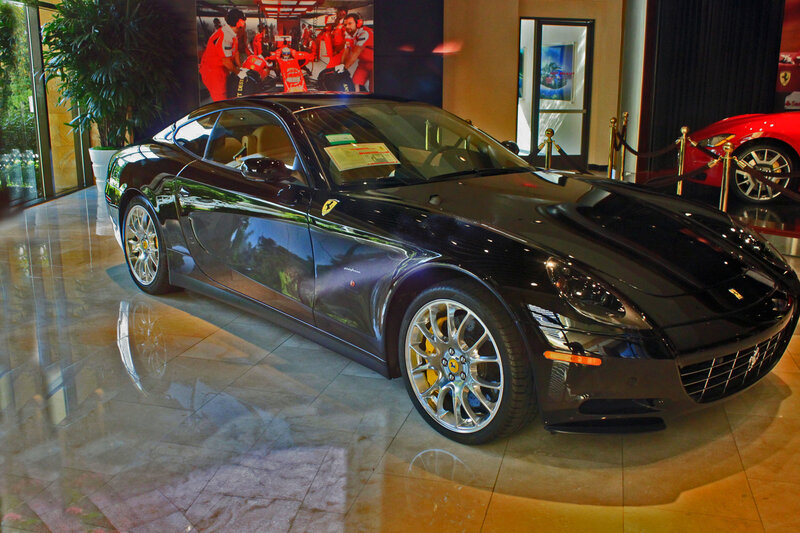 Black Ferrari Car — Showroom