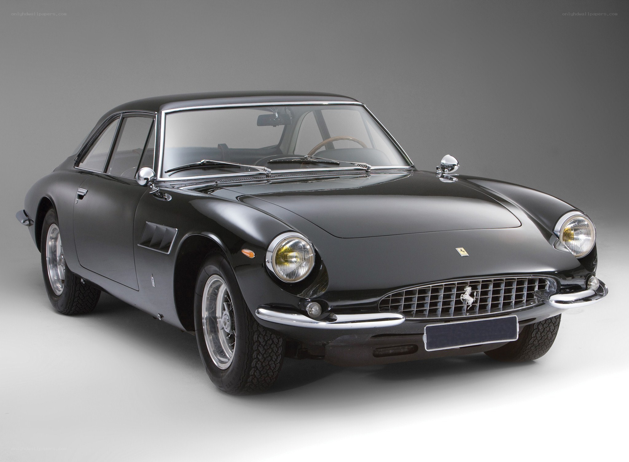 Black Ferrari classic car