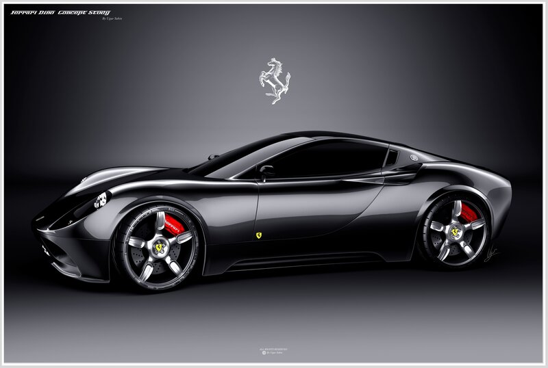 Black Ferrari Concept Car