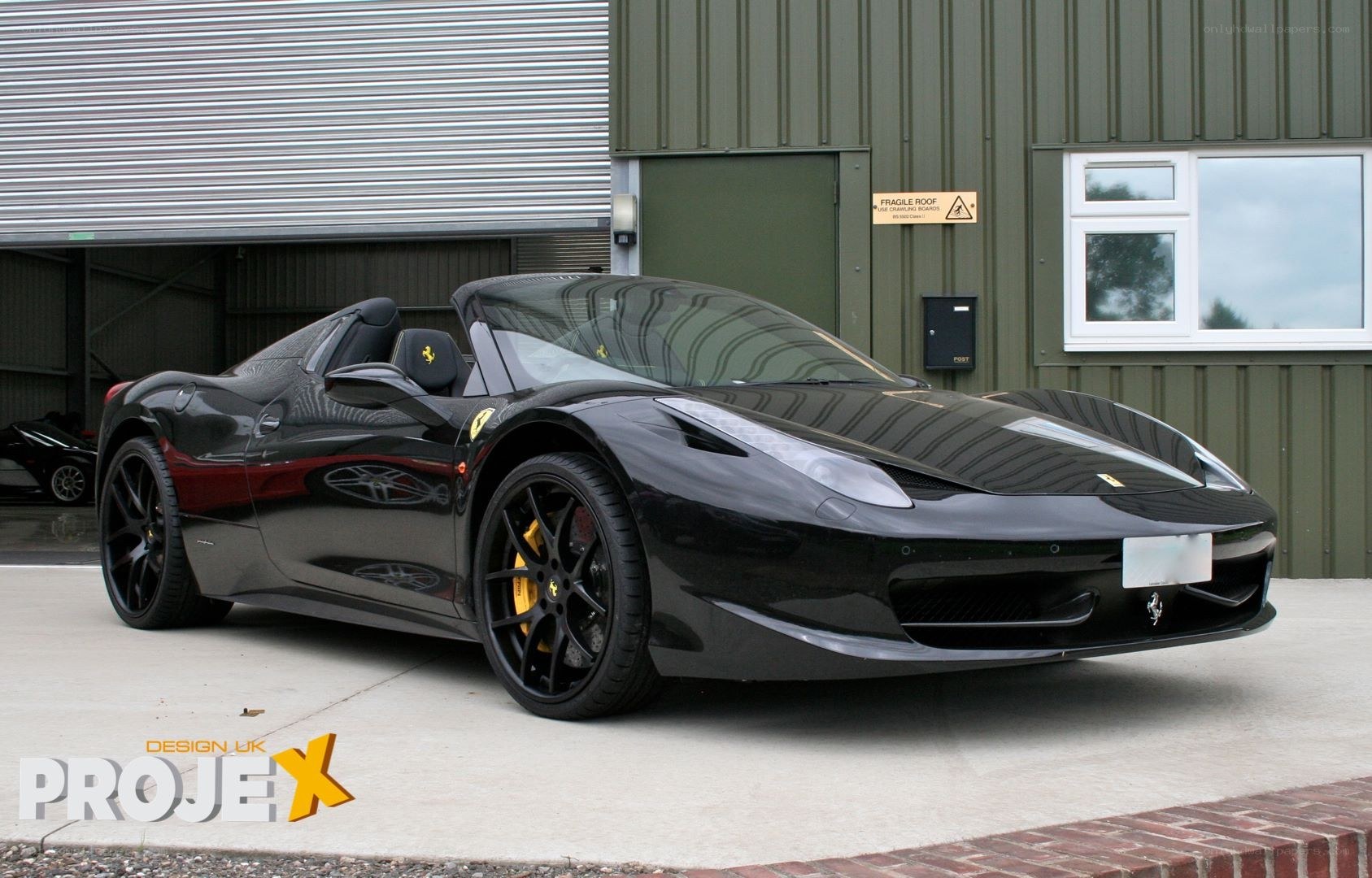 Black Ferrari convertible