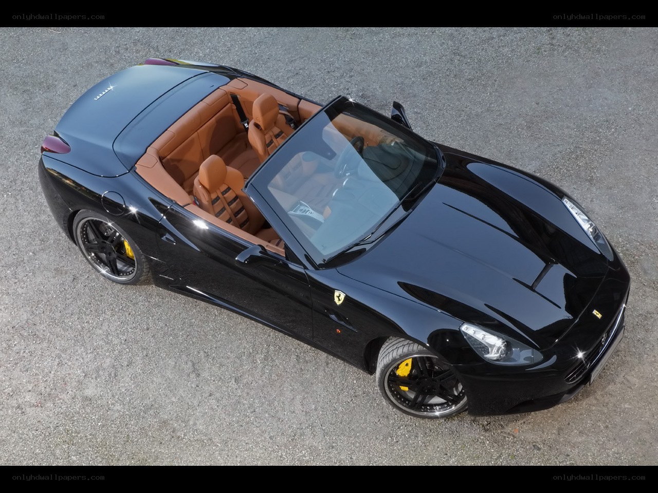 black ferrari convertible