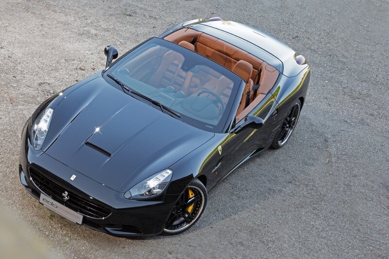 Black Ferrari Convertible — Calm, Afternoon, Photograph, Car, Road