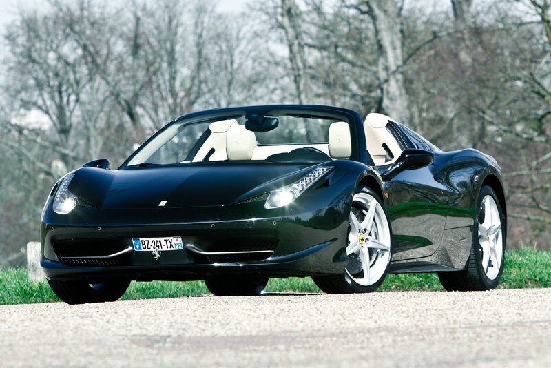 Black Ferrari Convertible — Calm, Autumn