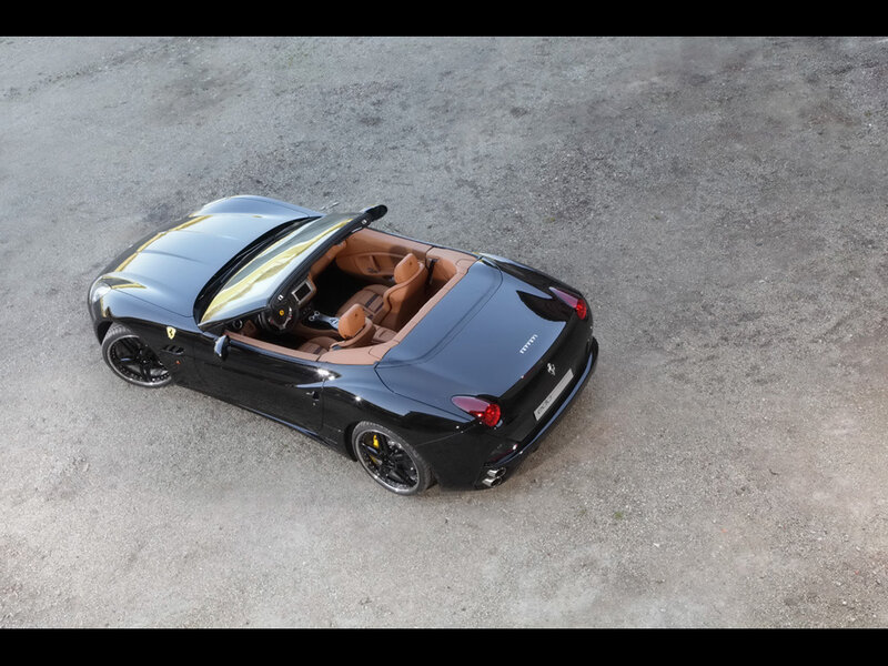 Black Ferrari Convertible — Calm, Photograph, Car, Top-down View