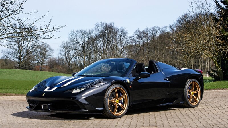 Black Ferrari Convertible — Calm, Spring
