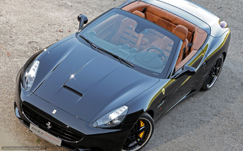 Black Ferrari Convertible — Dramatic, Afternoon, Photograph, Car