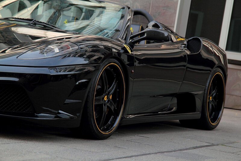 Black Ferrari Convertible — Dramatic, Photograph, Car, Wheel