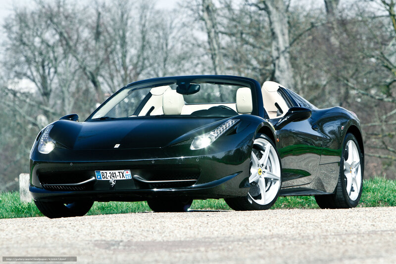 Black Ferrari Convertible — Serene, Spring