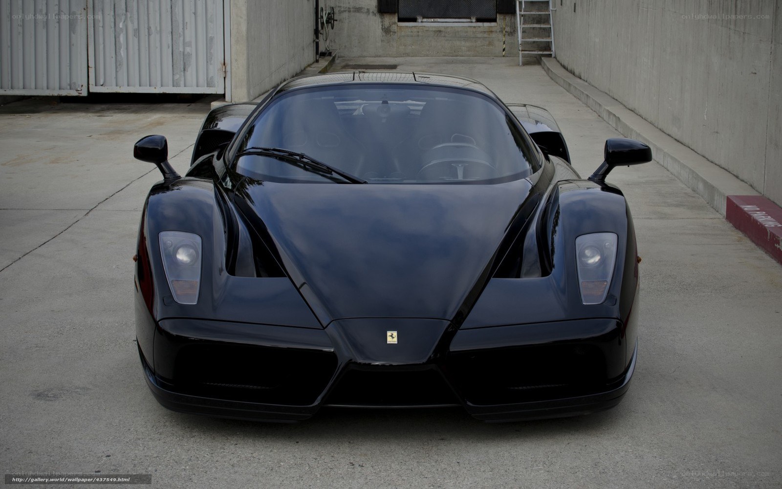 Black Ferrari Enzo front view