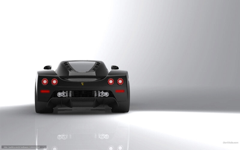 Black Ferrari Enzo rear view