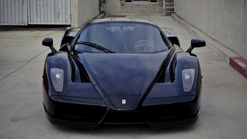 black ferrari enzo sports car