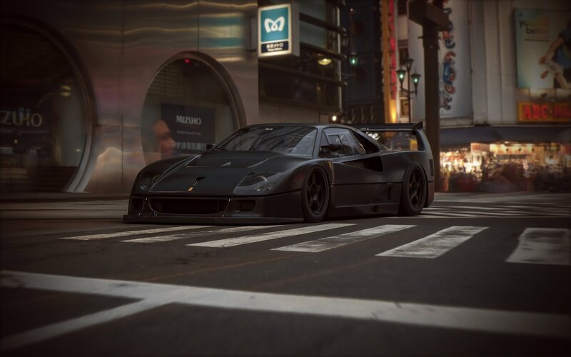 Black Ferrari F40 — Dark