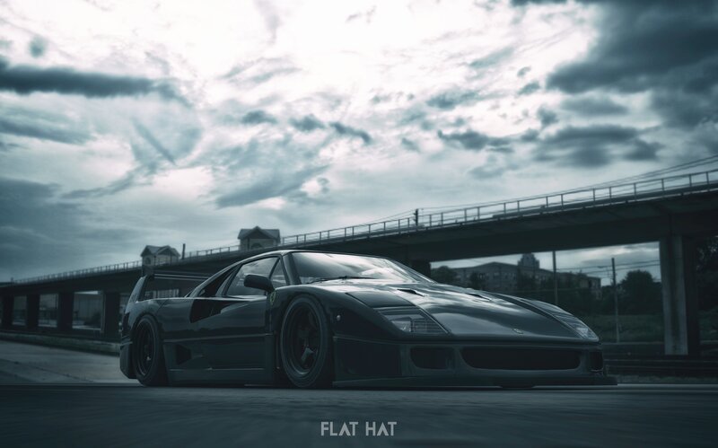 Black Ferrari F40 — Gray